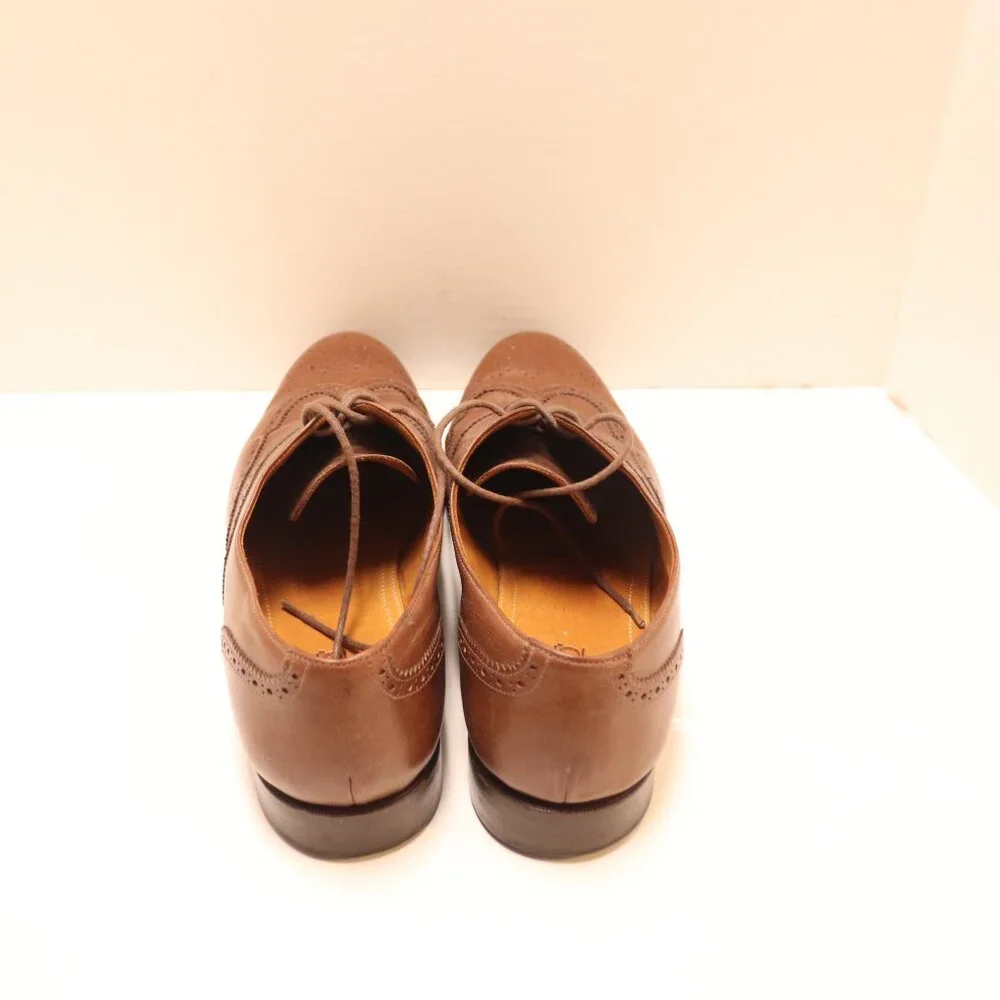 Lands' End Men's Wing Tip Brown Shoes Size 13M Lace Up‎ 35357